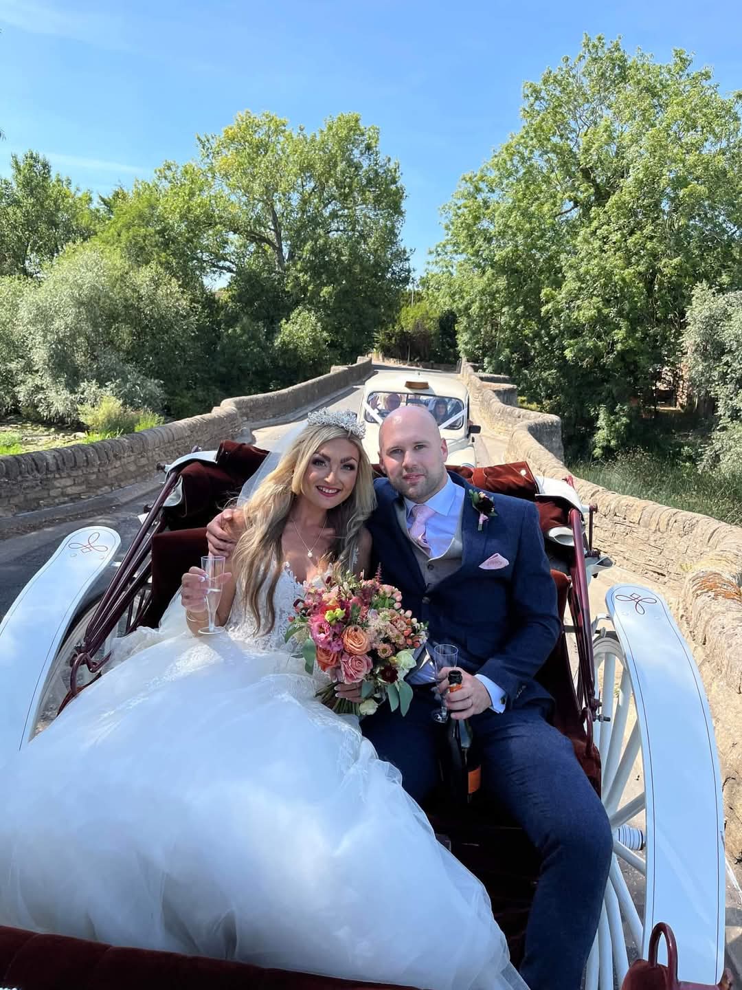 Wedding carriage with horses